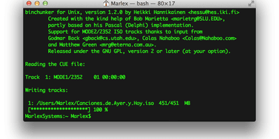 Cómo leer archivos bin/cue en Mac OS X