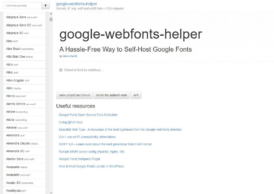 Eligiendo el set de tipografía “Modern Browsers”
